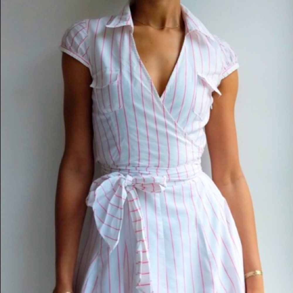 ZARA White & Pink Dress